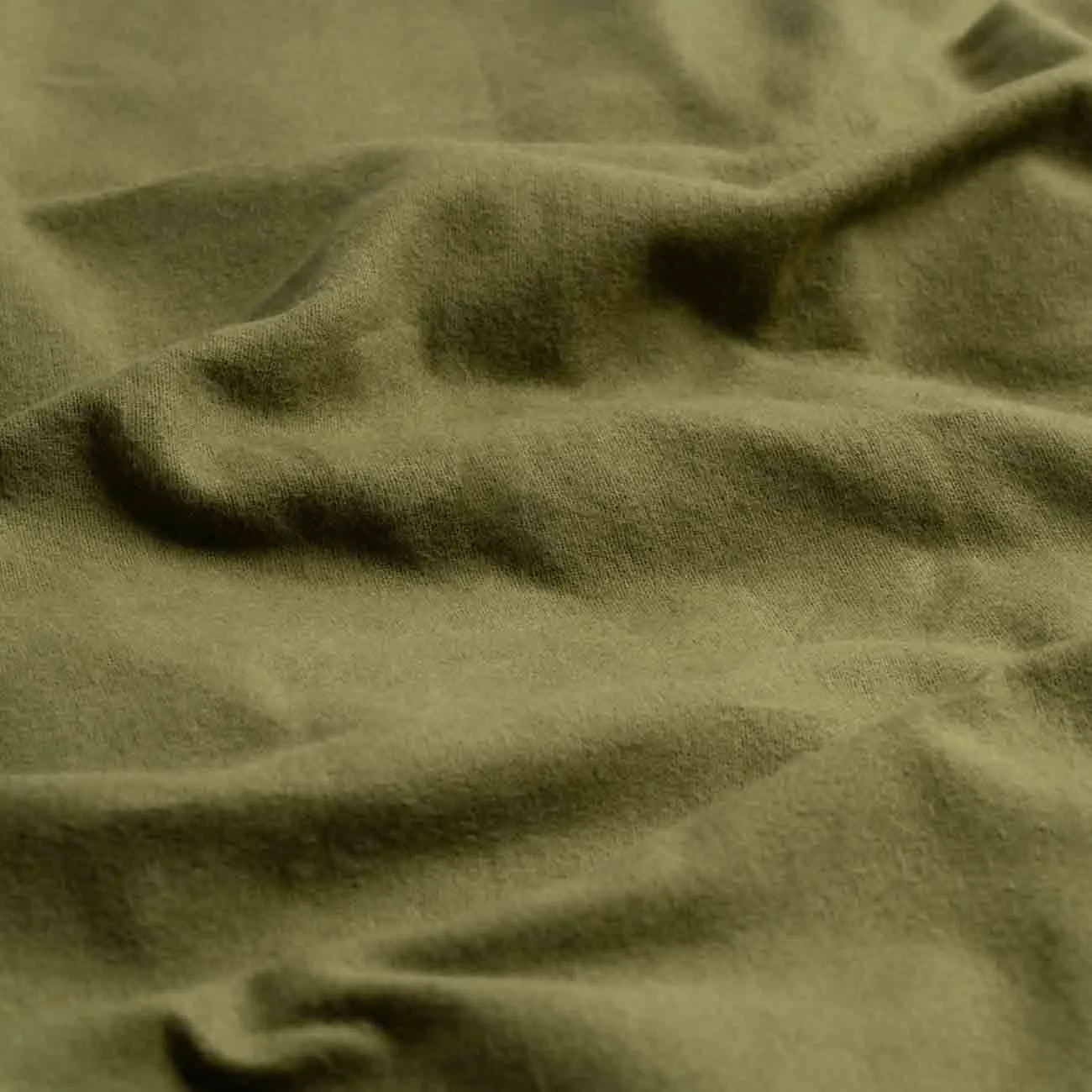 Olive Green Brushed Cotton Pillowcases (Pair)