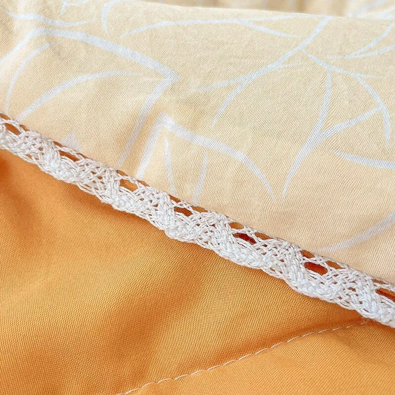 Orange Lace Summer Quilt for Kids and Adults