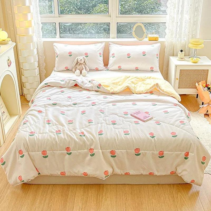 Orange Lace Summer Quilt for Kids and Adults