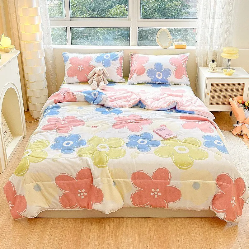 Orange Lace Summer Quilt for Kids and Adults