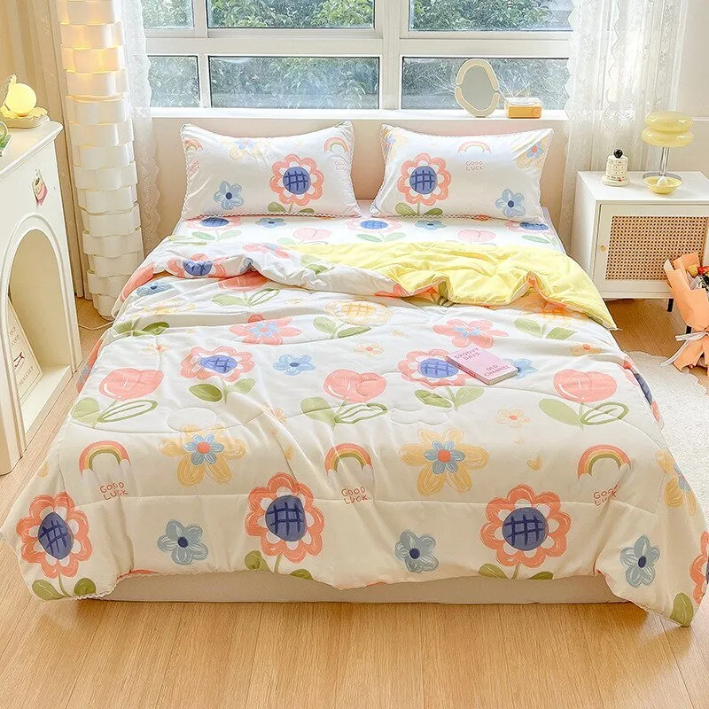 Orange Lace Summer Quilt for Kids and Adults