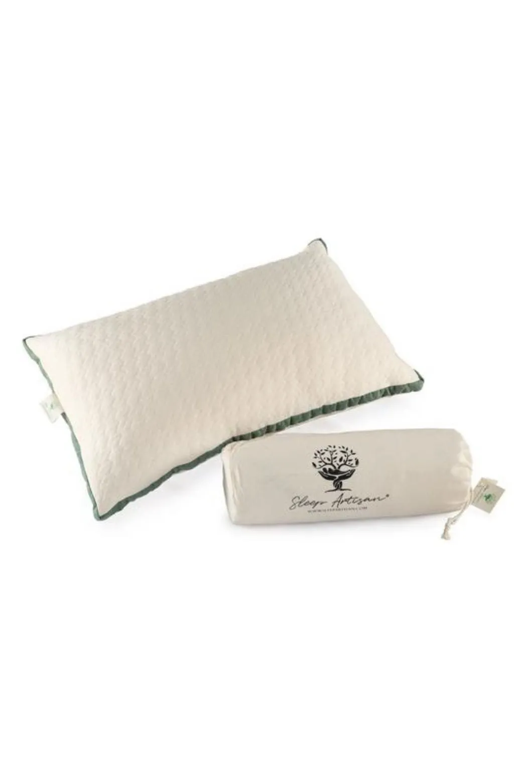 Organic Eco-Friendly Kapok & Natural latex Bed Pillows - Queen Size - Bed Pillow-Stomach, Back and Side Sleeping Pillow for All Sleepers