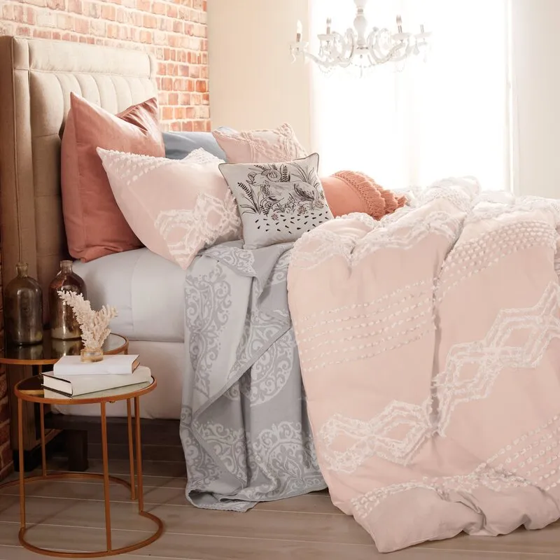 Outsey Standard Cotton Chenille Comforter Set