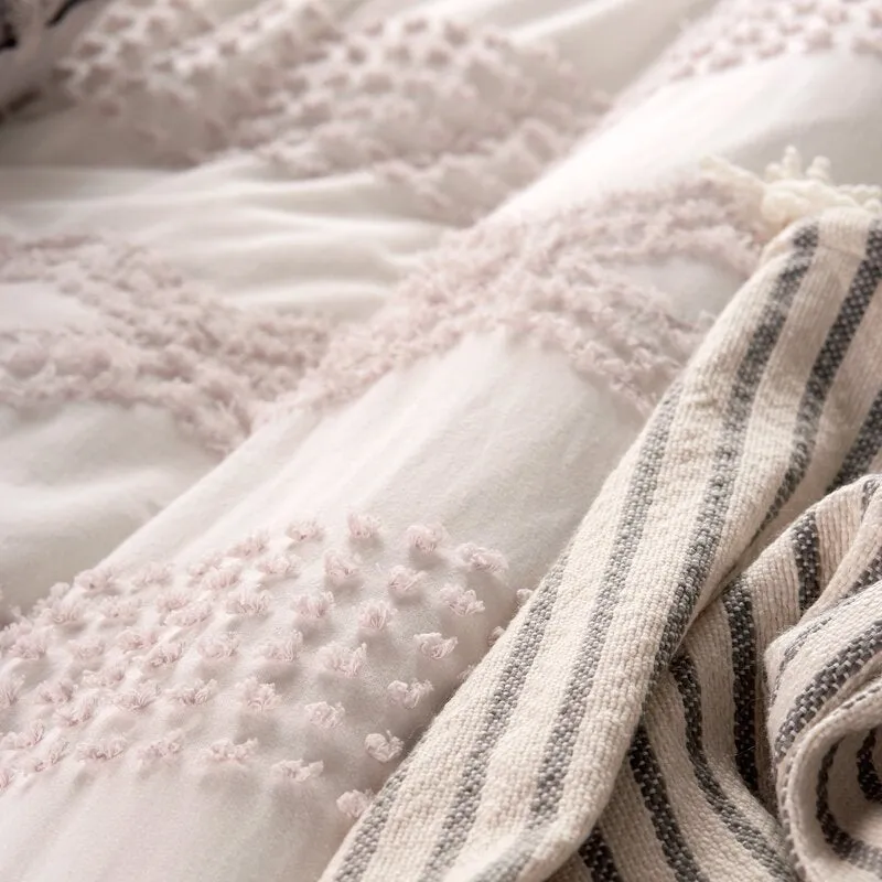 Outsey Standard Cotton Chenille Comforter Set