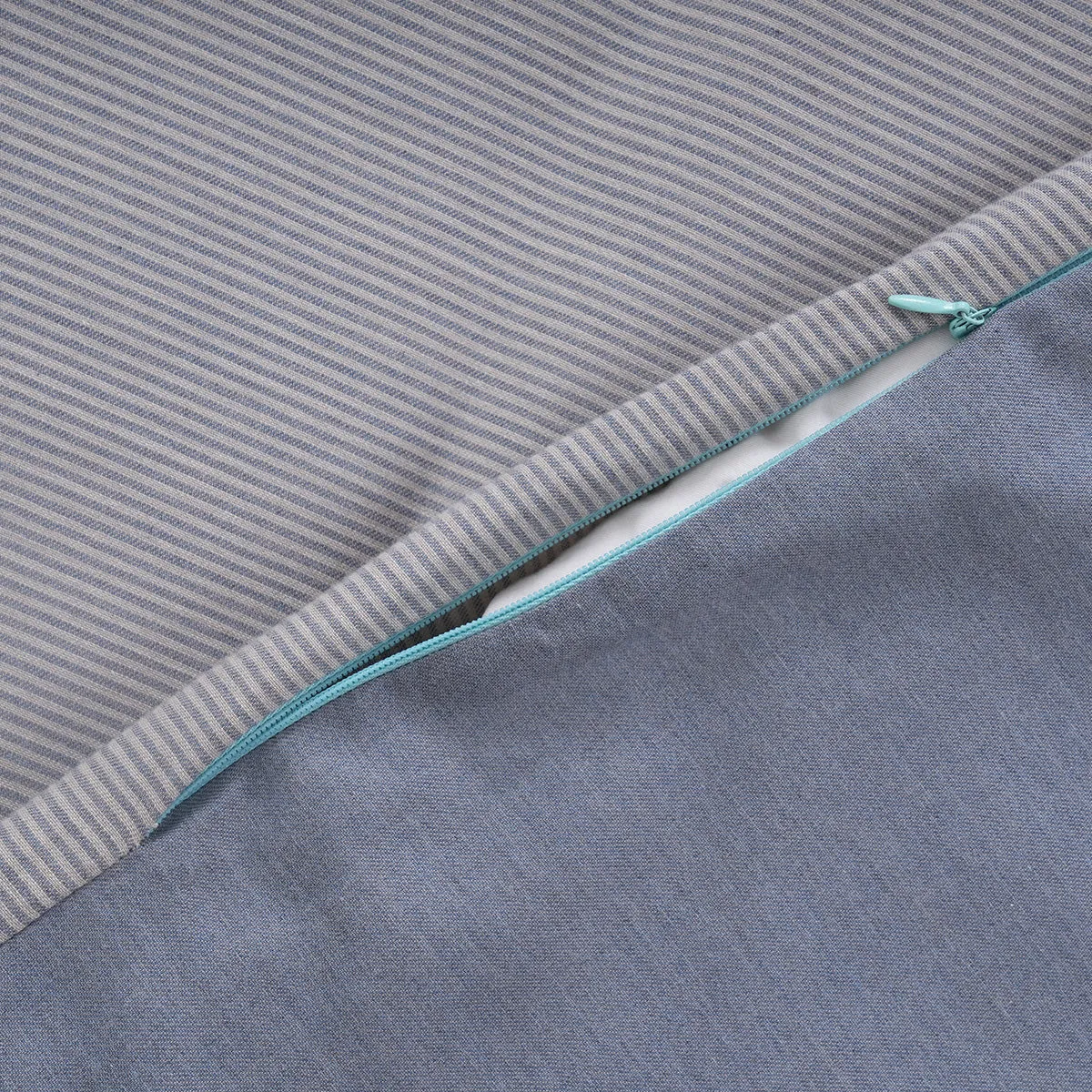 Pin Stripe Made With Egyption Cotton Ultra Soft Blue Duvet Cover with Pillow Case