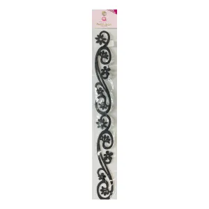Queen & Co 12" Self-Adhesive Felt Fusion - Flower Vine - Black*