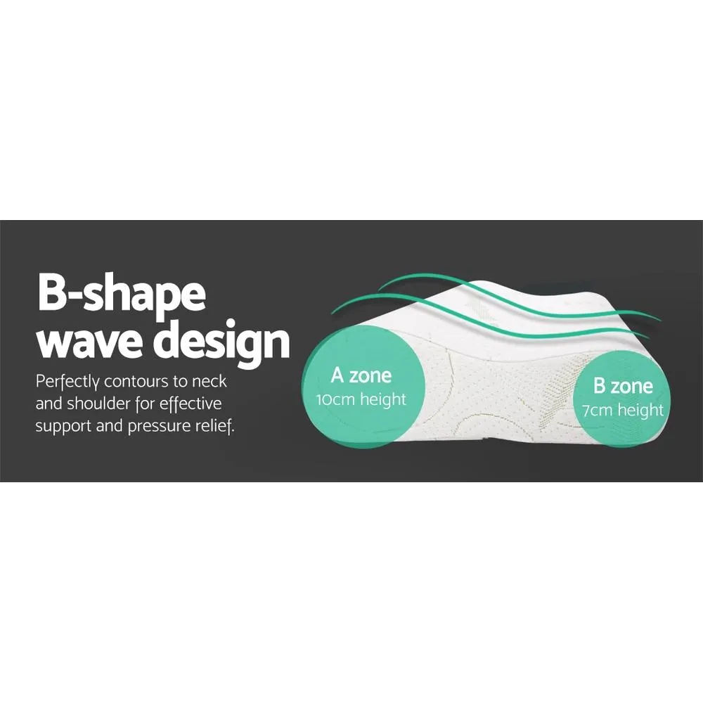 Set of 2 Bamboo Pillows with Memory Foam