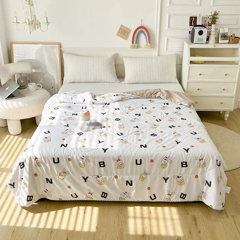 Soft Queen Size Summer Quilt for Adults and Kids
