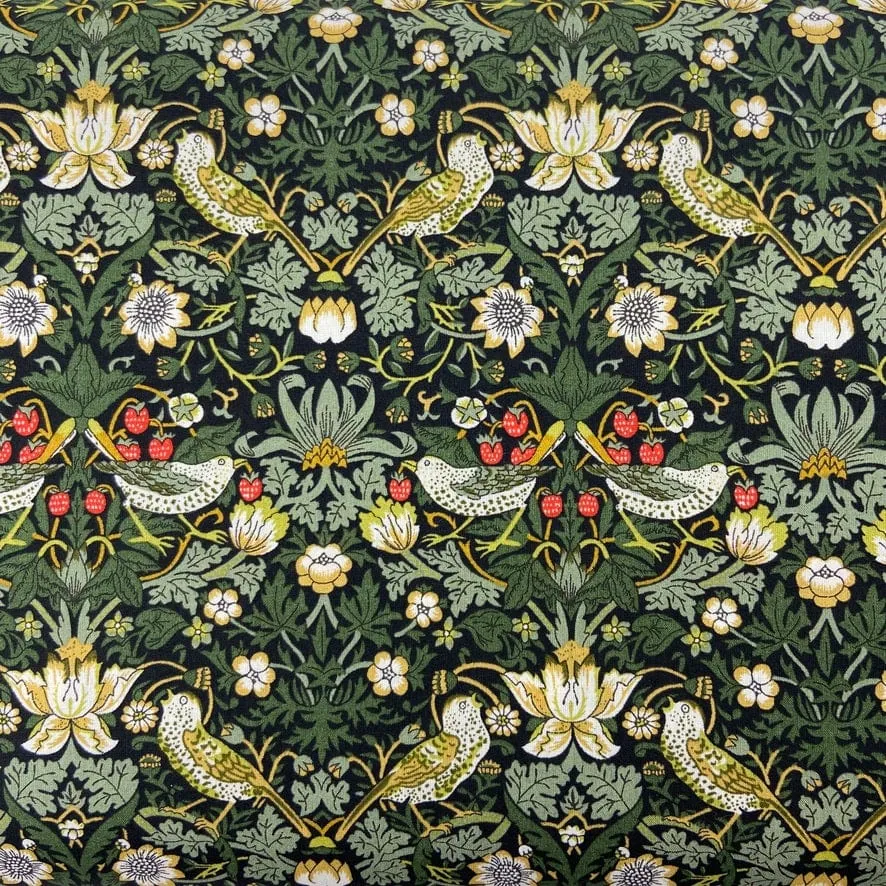 Strawberry Thief Liberty Tana Lawn in Dark Green ~ Liberty Fabrics