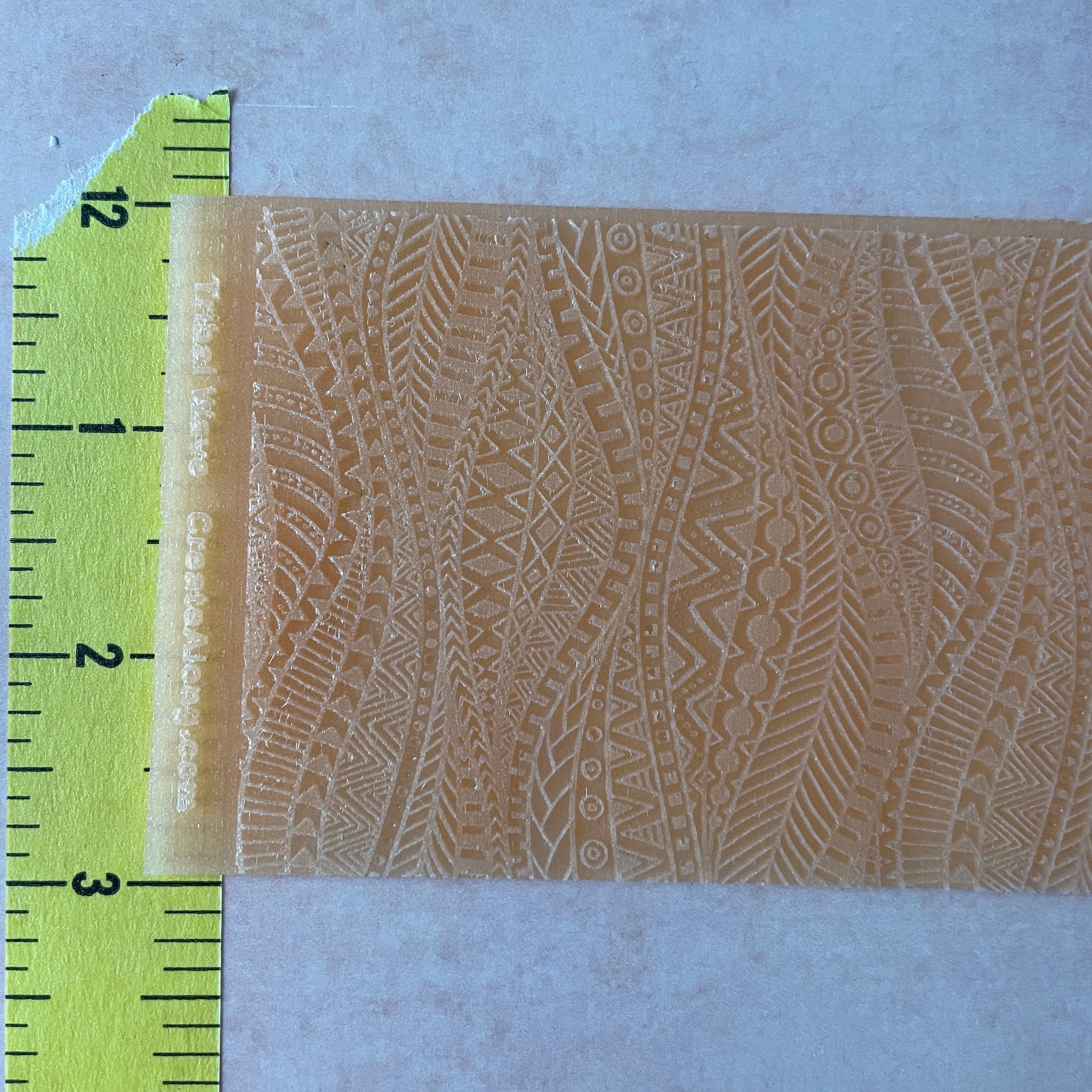 Tribal Wave Texture Mat Silicone rubber Stamp for polymer clay paper Gelli plate and resin