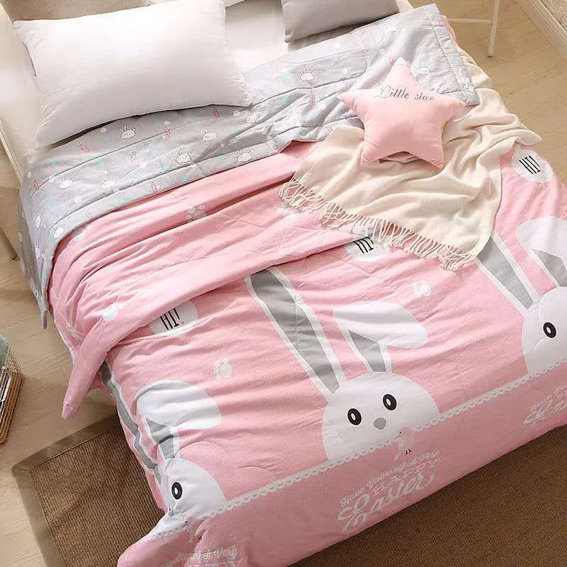 Washable Summer Cotton Quilt - Microfiber Duvet Insert