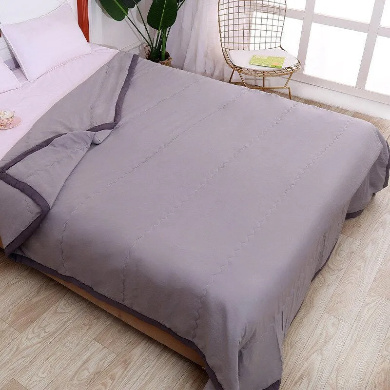 Washable Summer Cotton Quilt - Microfiber Duvet Insert