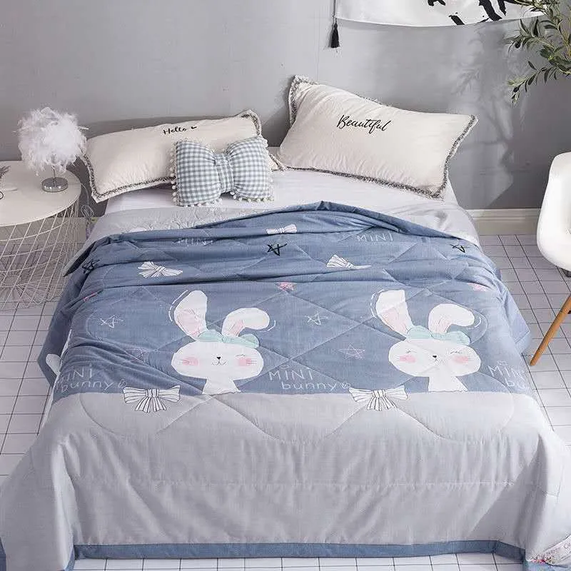 Washable Summer Cotton Quilt - Microfiber Duvet Insert
