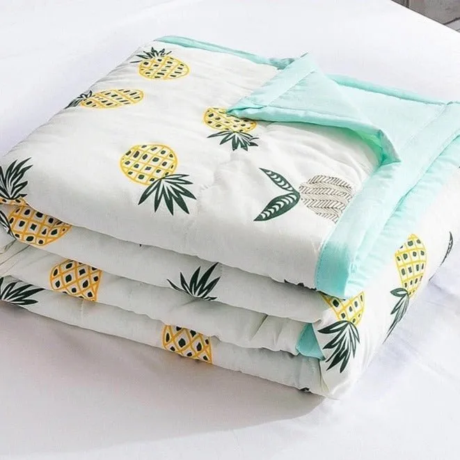 Washable Summer Cotton Quilt - Microfiber Duvet Insert
