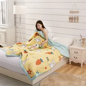 Washable Summer Cotton Quilt - Microfiber Duvet Insert