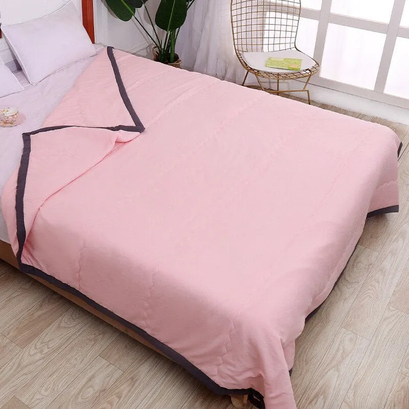 Washable Summer Cotton Quilt - Microfiber Duvet Insert
