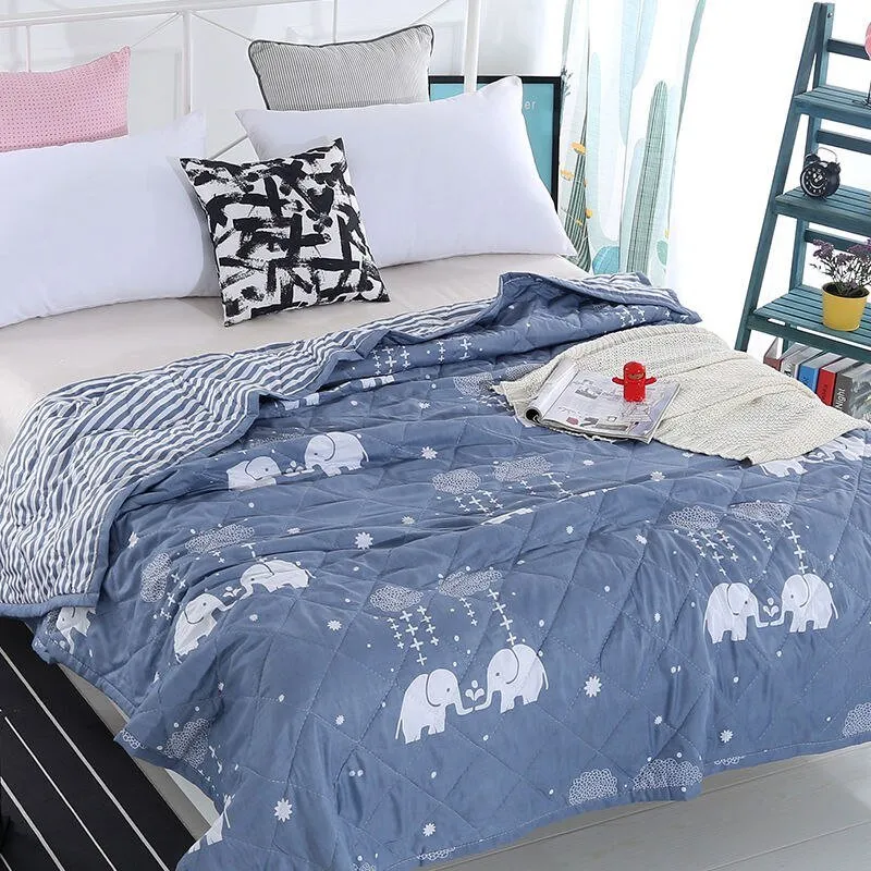 Washable Summer Cotton Quilt - Microfiber Duvet Insert