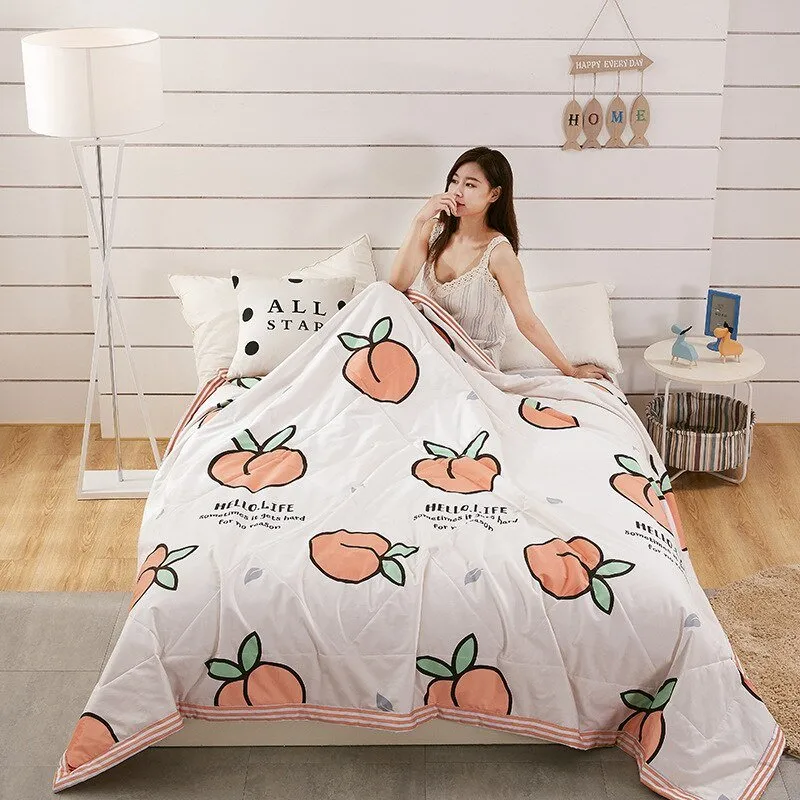 Washable Summer Cotton Quilt - Microfiber Duvet Insert